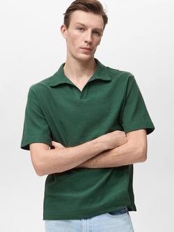 Mango Xavi Regular Fit Polo Shirt, Dark Green