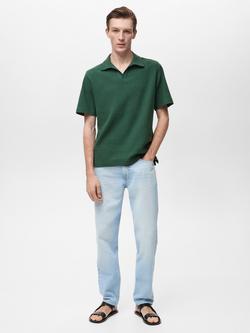 Mango Xavi Regular Fit Polo Shirt - view 2, Dark Green
