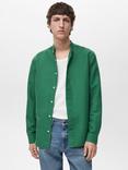 Mango Chennai Linen Blend Regular Fit Shirt, Green