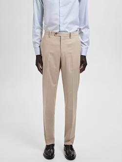 Mango Milan Straight Trousers, Light Beige, Light Beige