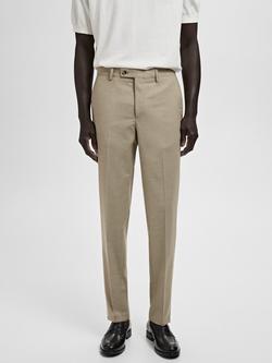 Mango Milan Straight Trousers, Green, Green