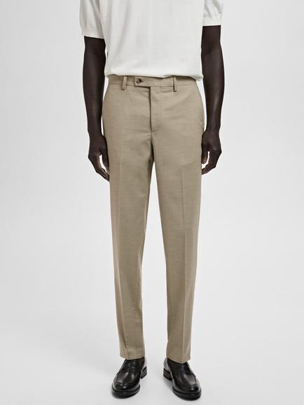 Mango Milan Straight Trousers, Green, Green