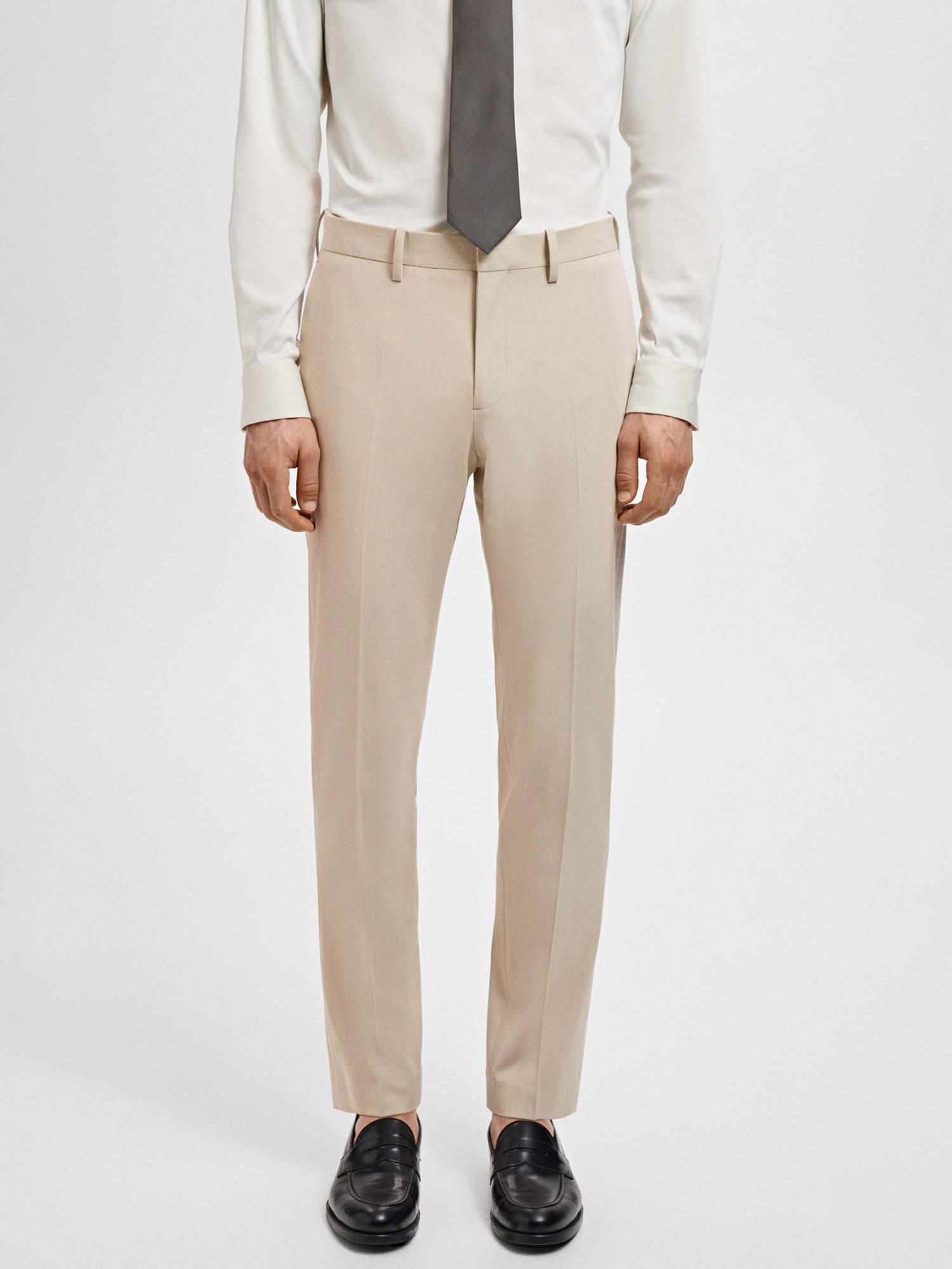 Product image 1 of 9, which shows Mango Paris Slim Fit Trousers, Light Beige, 29
