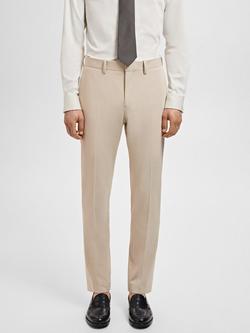 Mango Paris Slim Fit Trousers, Light Beige, Light Beige