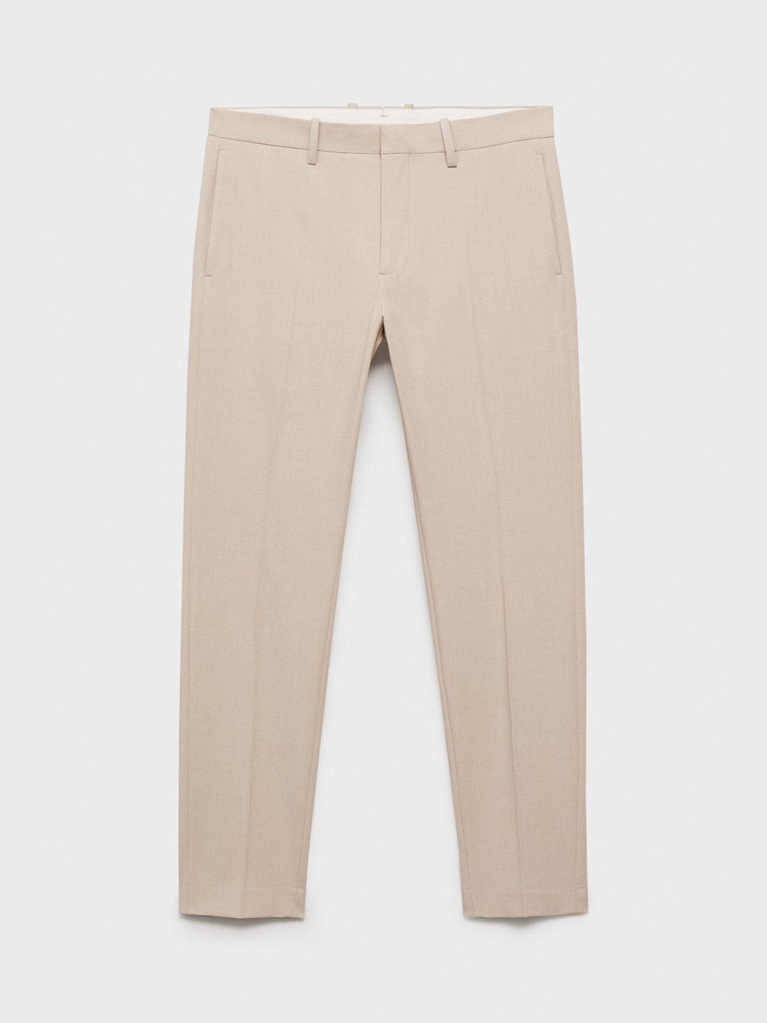 Product image 3 of 9, which shows Mango Paris Slim Fit Trousers, Light Beige, 29
