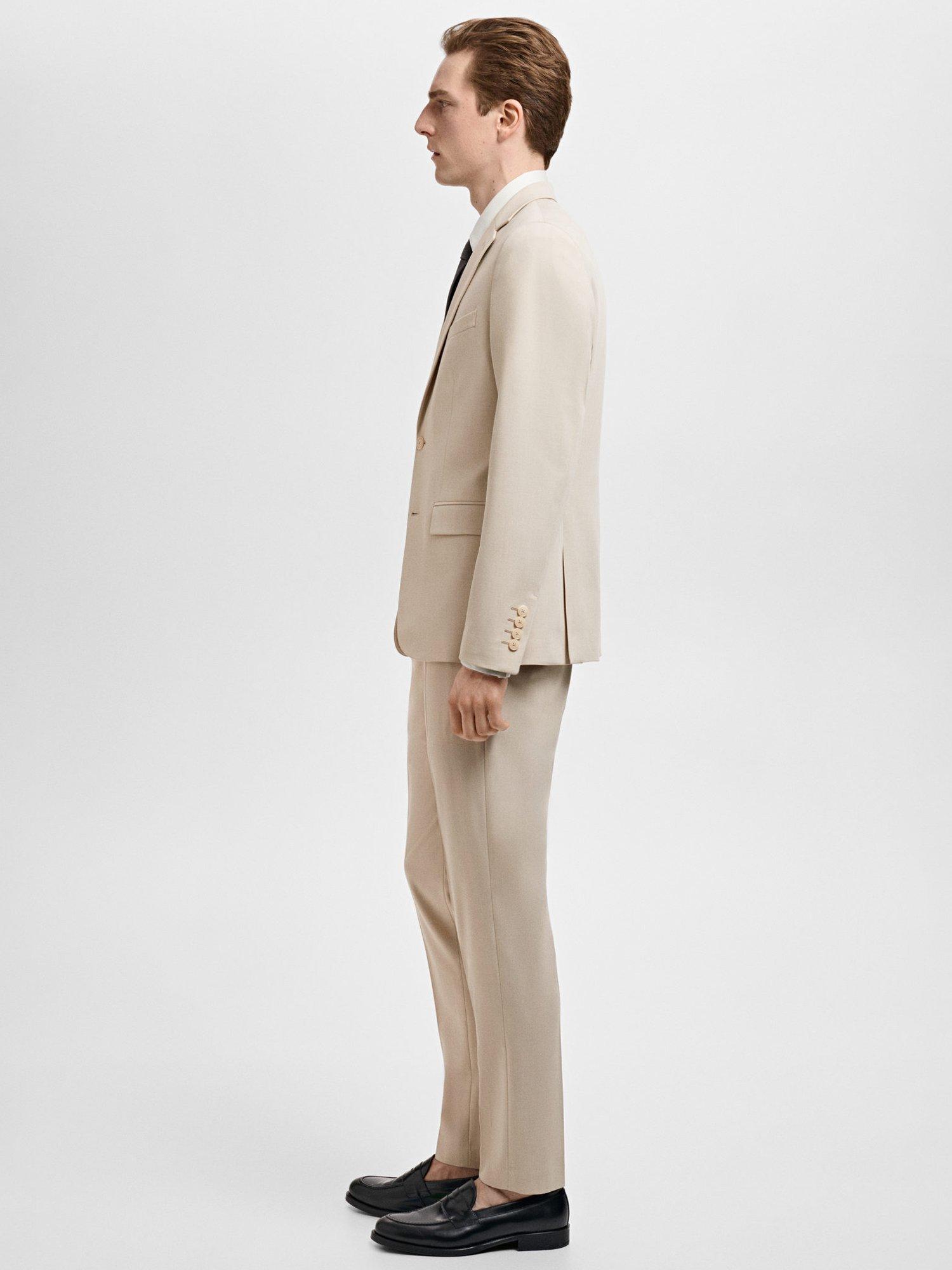 Product image 7 of 9, which shows Mango Paris Slim Fit Trousers, Light Beige, 29