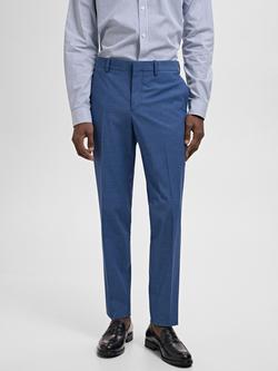 Mango Paris Slim Fit Trousers, Medium Blue, Medium Blue