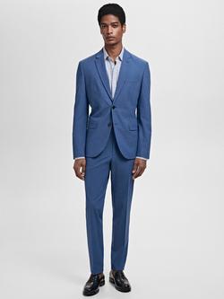 Mango Paris Slim Fit Trousers, Medium Blue - view 2, Medium Blue