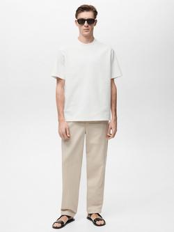 Mango Gari Regular Fit Crew Neck T-Shirt, White - view 2, White