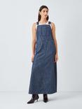 Weekend MaxMara Kiss Denim Dungaree Midi Dress, Navy