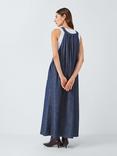 Weekend MaxMara Kiss Denim Dungaree Midi Dress, Navy