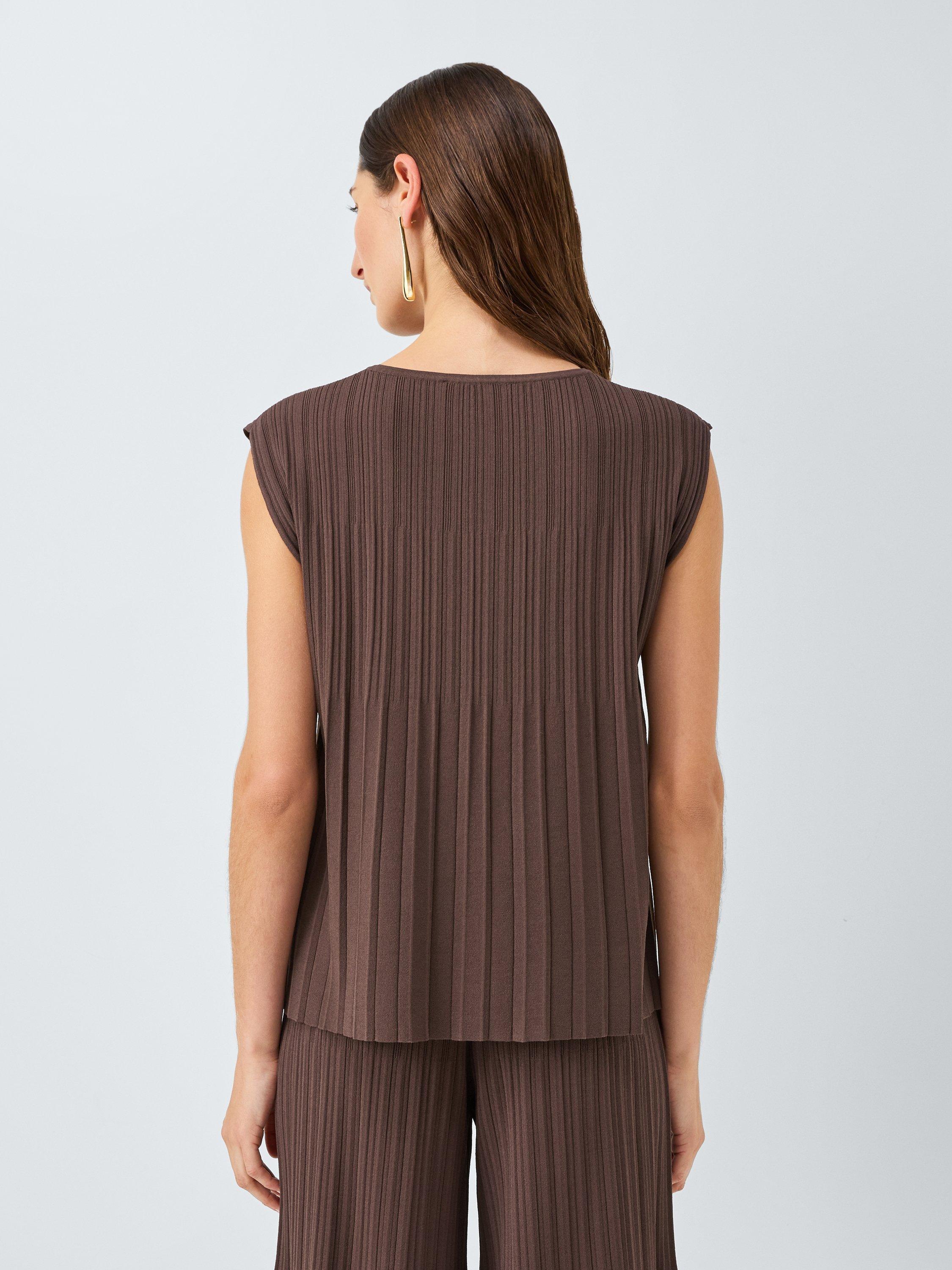 Product image 2 of 6, which shows Weekend MaxMara Antiope Sleeveless Top, Chocolate, M