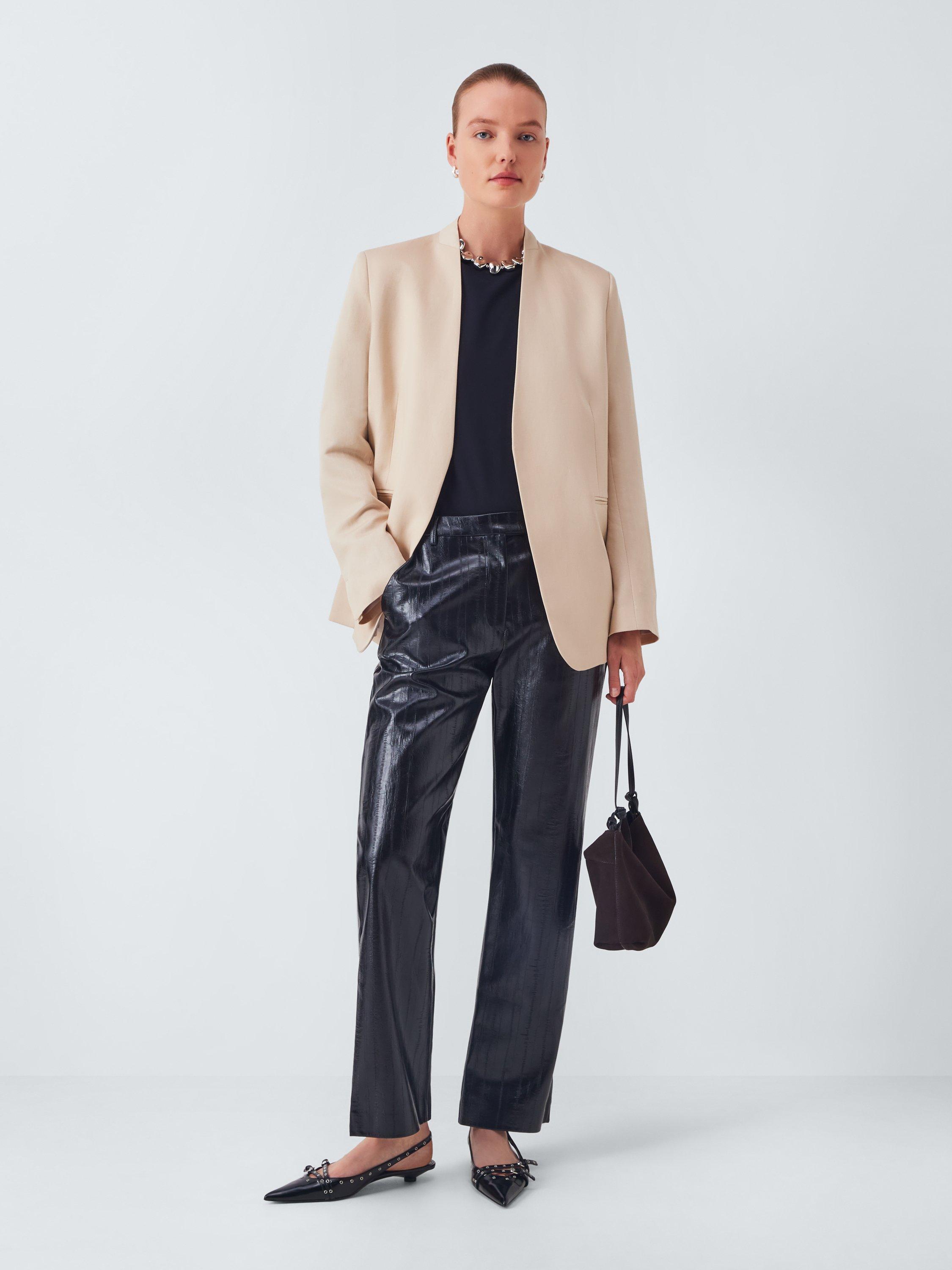 Product image 3 of 6, which shows Weekend MaxMara Multia Crew Neck Jersey Top, Black, S