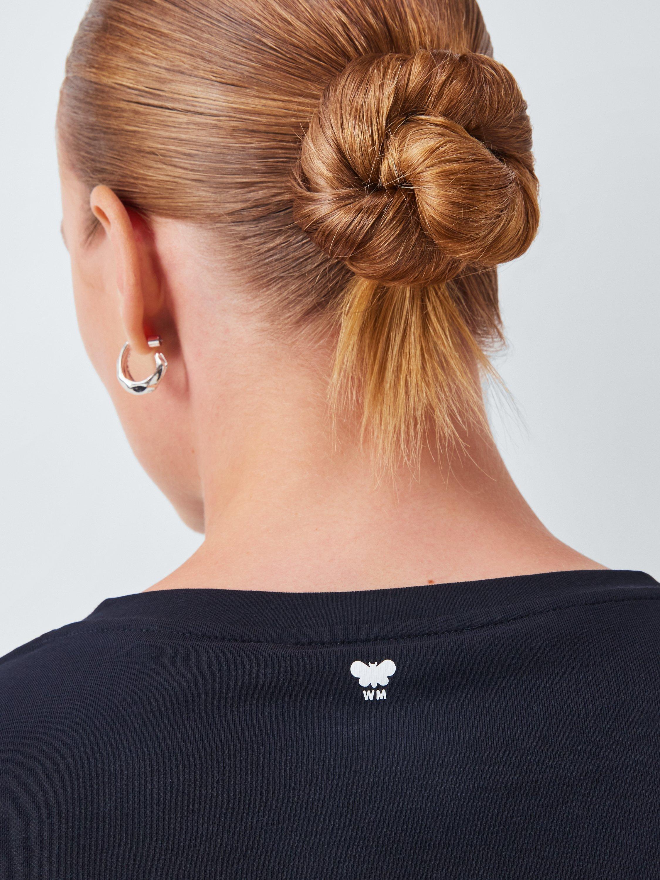 Product image 5 of 6, which shows Weekend MaxMara Multia Crew Neck Jersey Top, Black, S