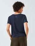 Weekend MaxMara Gilbert Short Sleeve Satin & Jersey T-Shirt, Navy