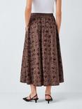 Weekend MaxMara Tempra Sequin Cotton Midi Skirt, Chocolate