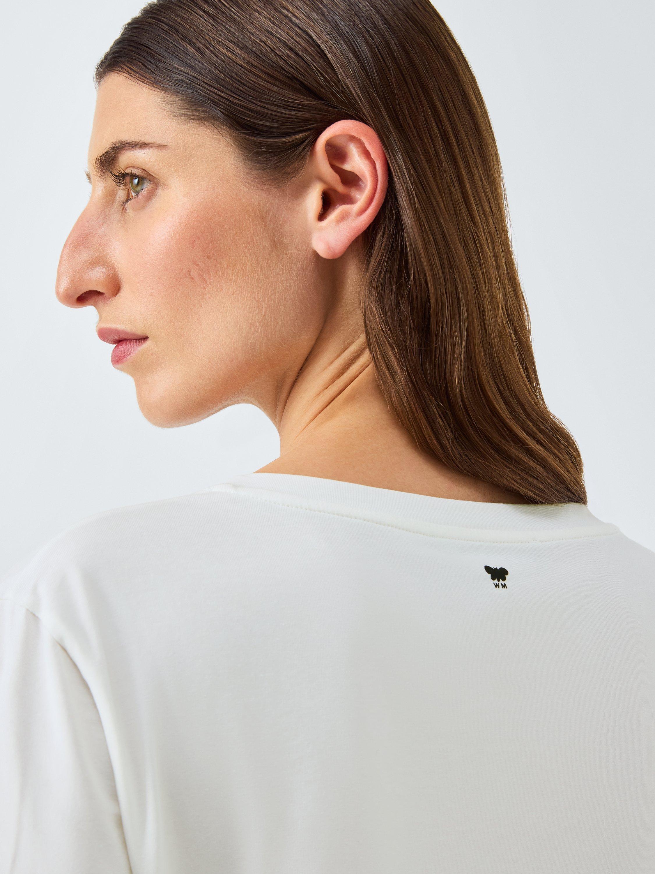 Product image 6 of 6, which shows Weekend MaxMara Multia Boat Neck Jersey Top, White, S