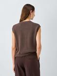 Weekend MaxMara Caprara Cotton Blend Knit Gilet, Brown