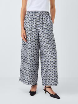 Weekend MaxMara Tortona Geometric Pure Silk Trousers, Multi, Multi