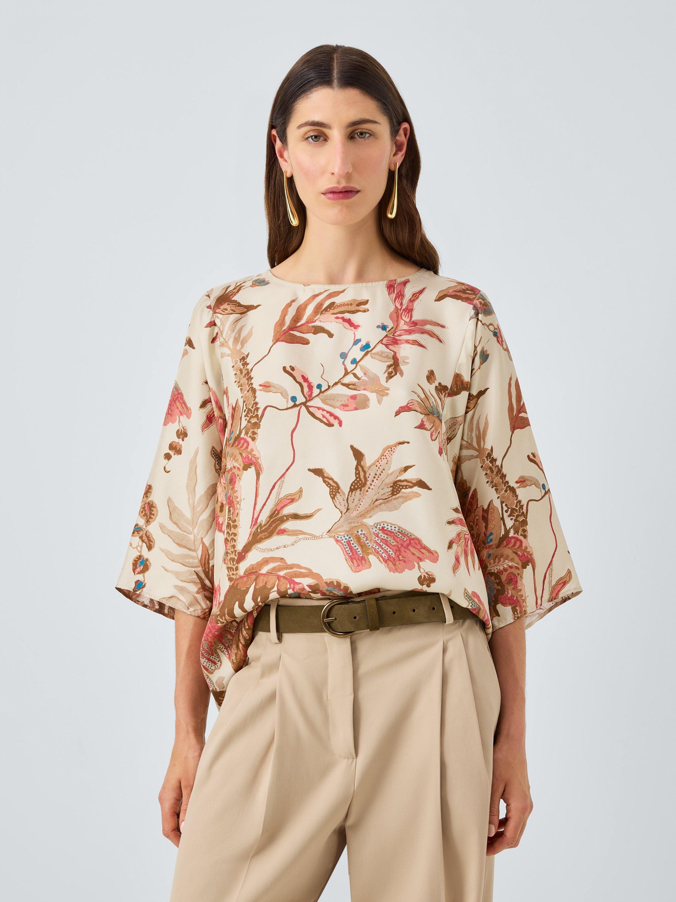 Tシャツ・カットソー Weekend Max Mara FILIPPO - Printed silk soft blouse WEEKEND MAX MARA Filippo Floral Print Silk Blouse in Light