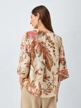 Weekend MaxMara Filippo Floral Pure Silk Top, Beige