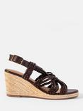Mint Velvet Susie Leather Rope Wedge Heel Sandals, Brown