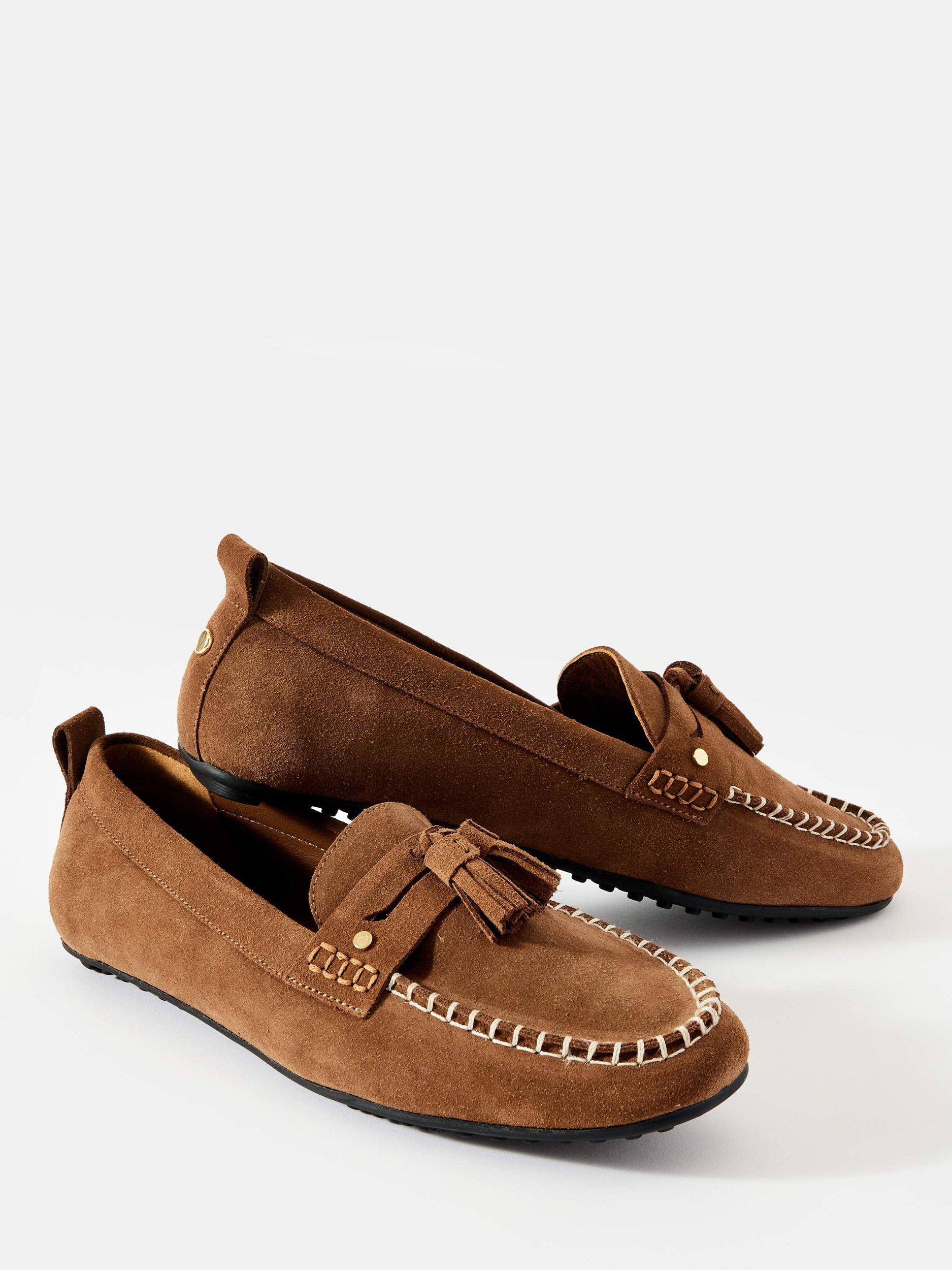 Product image 3 of 3, which shows Mint Velvet Syd Suede Deck Shoes, Tan, 3