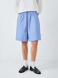 Weekend MaxMara Corinto Striped Cotton Shorts, Blue/White