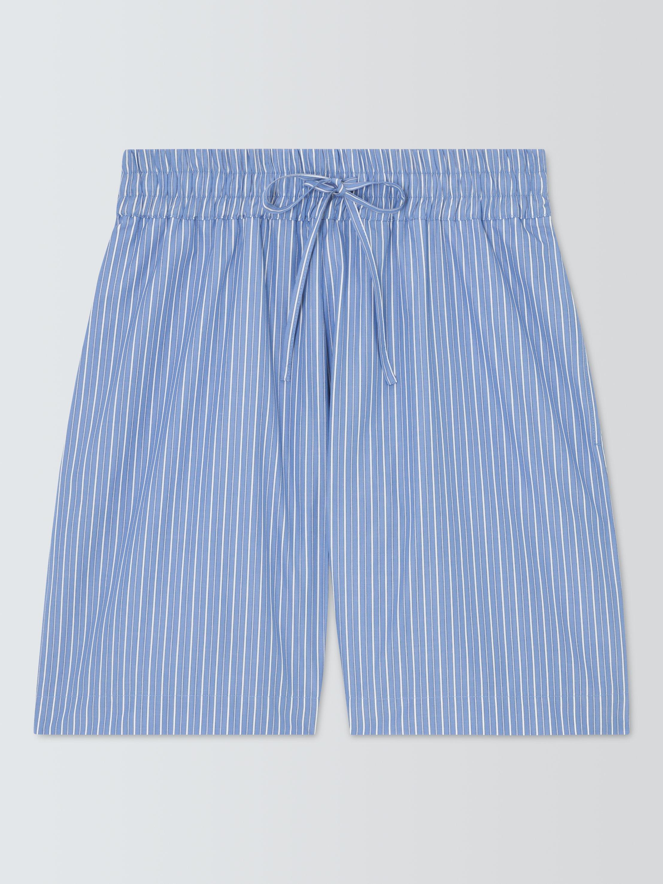 Product image 4 of 6, which shows Weekend MaxMara Corinto Striped Cotton Shorts, Blue/White, 6