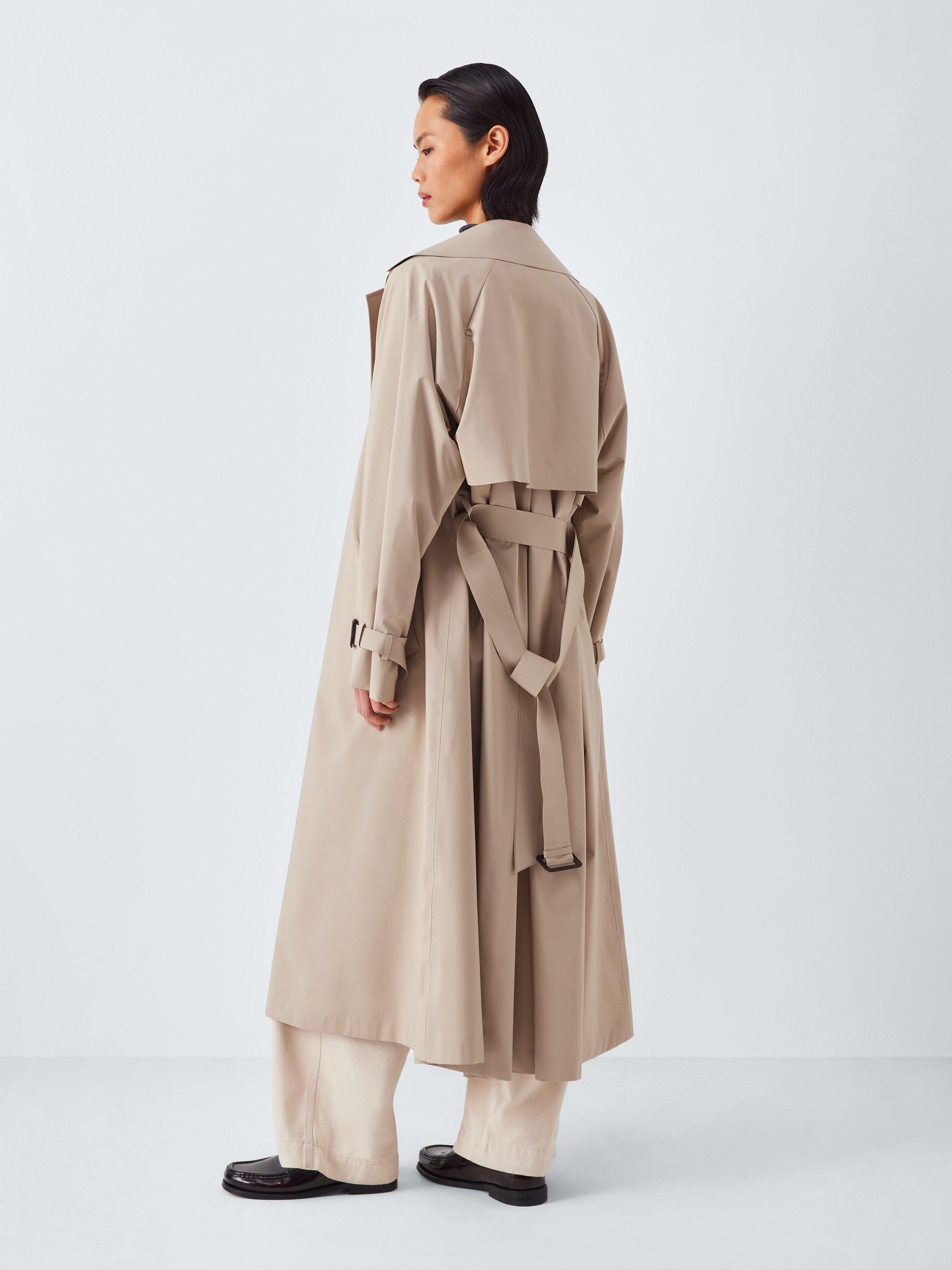 Weekend MaxMara Fatto Belted Long Raincoat, Beige