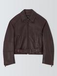 Weekend MaxMara Egizio Leather Jacket, Dark Brown