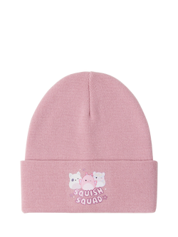 Lindex Kids' Squishmallows Beanie Hat, Dusty Pink, Dusty Pink