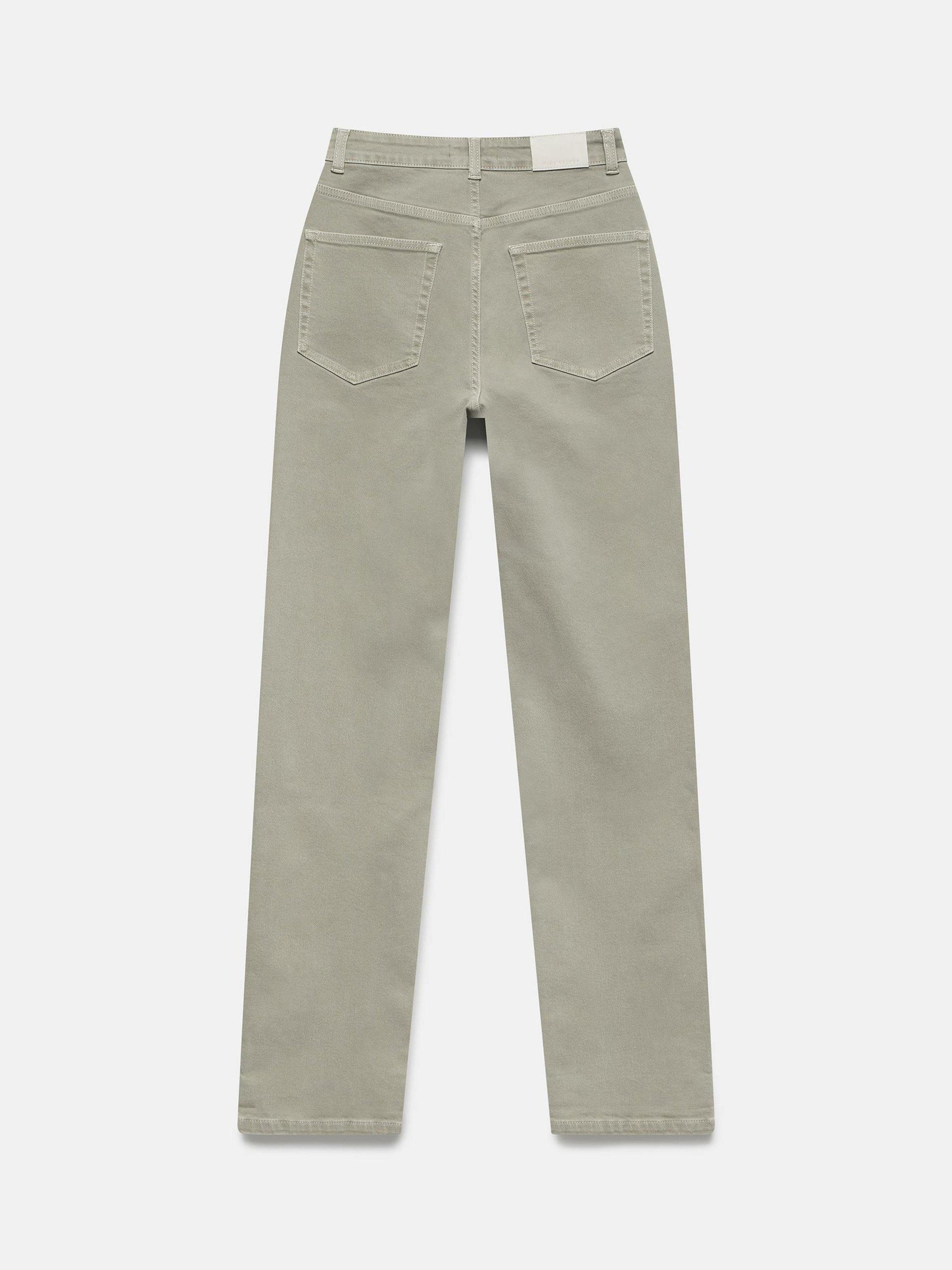 Product image 7 of 7, which shows Mint Velvet Slim Zip Pocket Jeans, Green Khaki, 8R