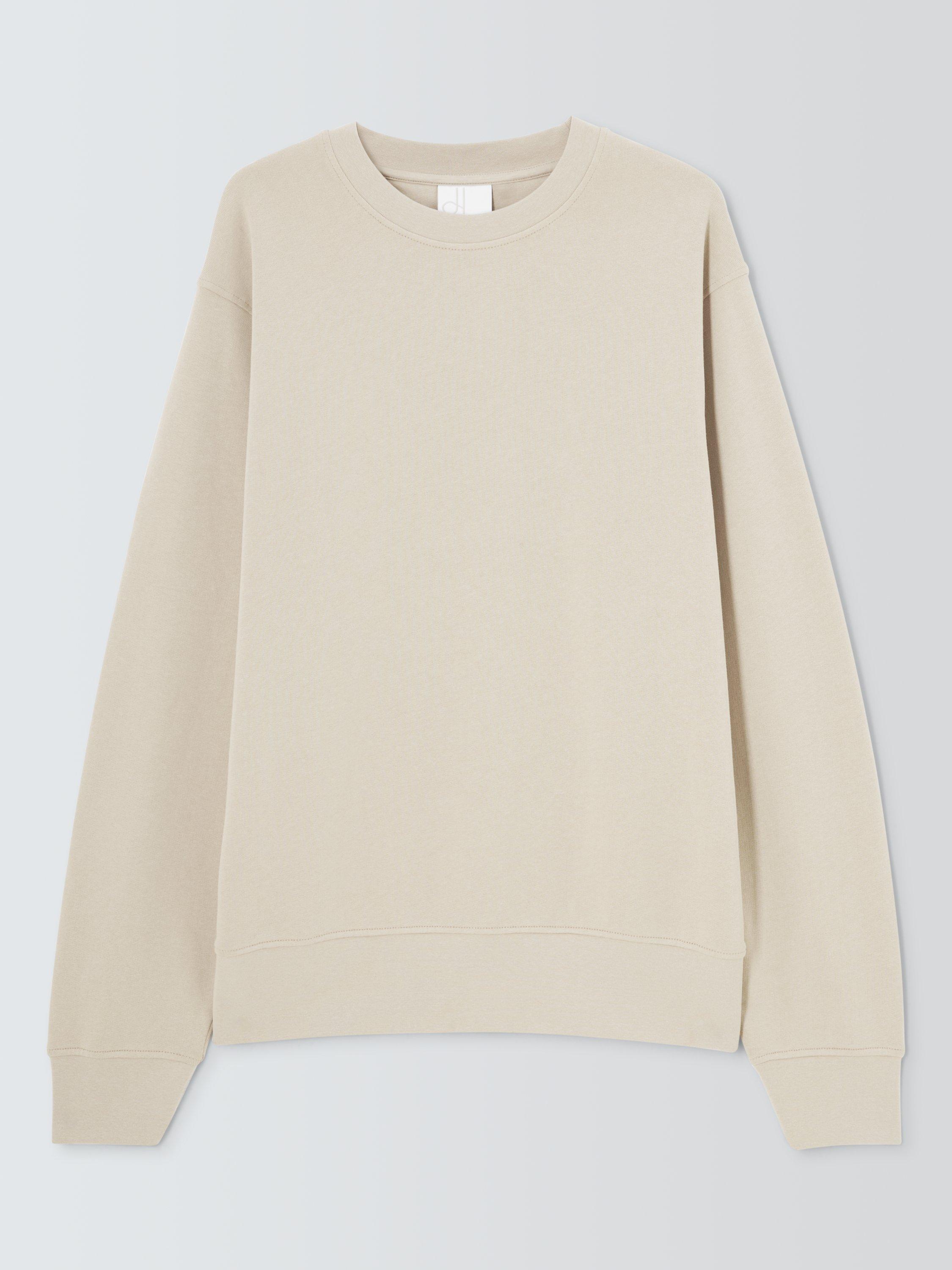 Product image 4 of 6, which shows John Lewis Crew Neck Cotton Sweatshirt, Chateaux Gray, S