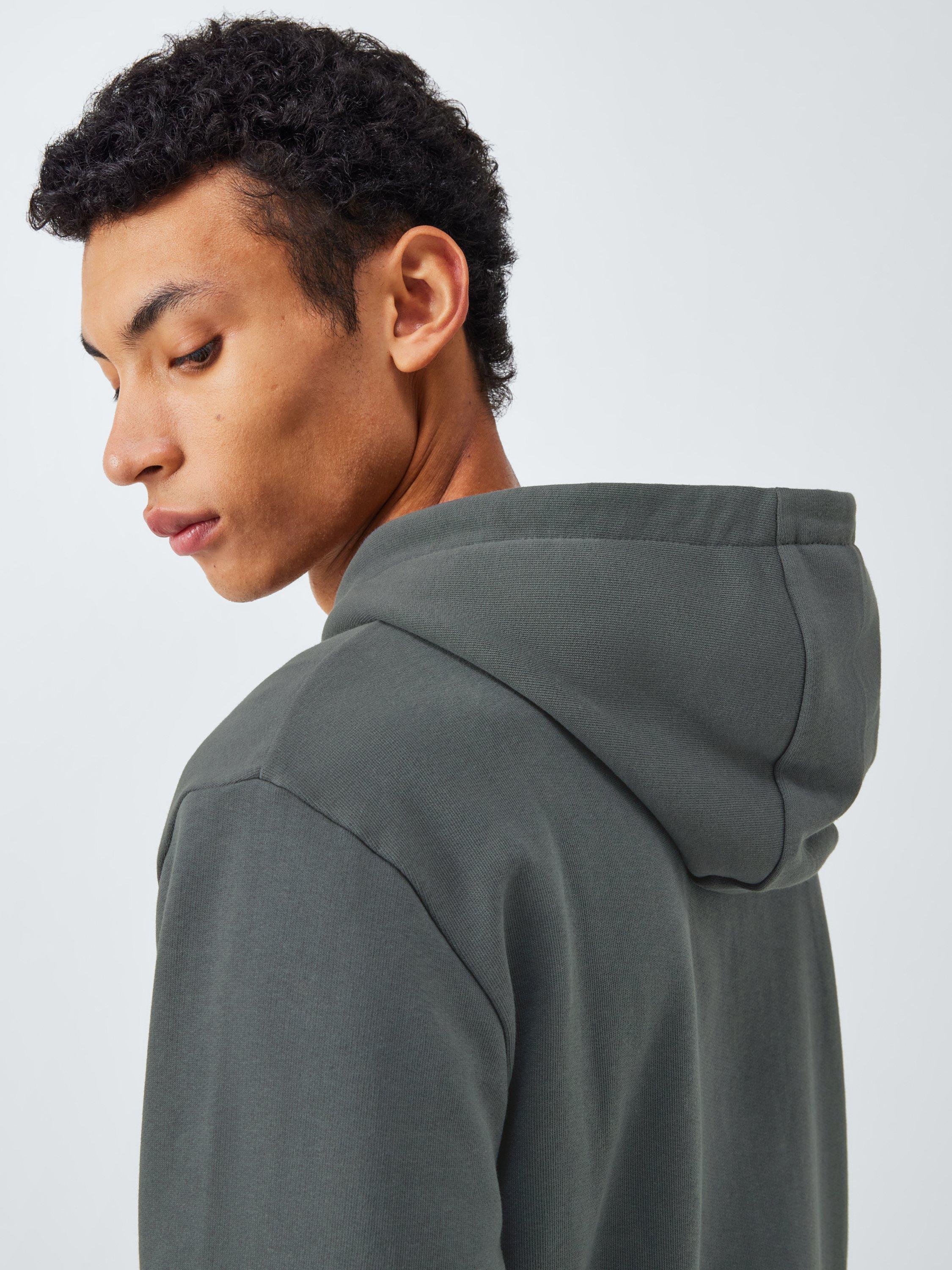 Product image 5 of 6, which shows John Lewis Zip Through Cotton Hoodie, Ebony, S