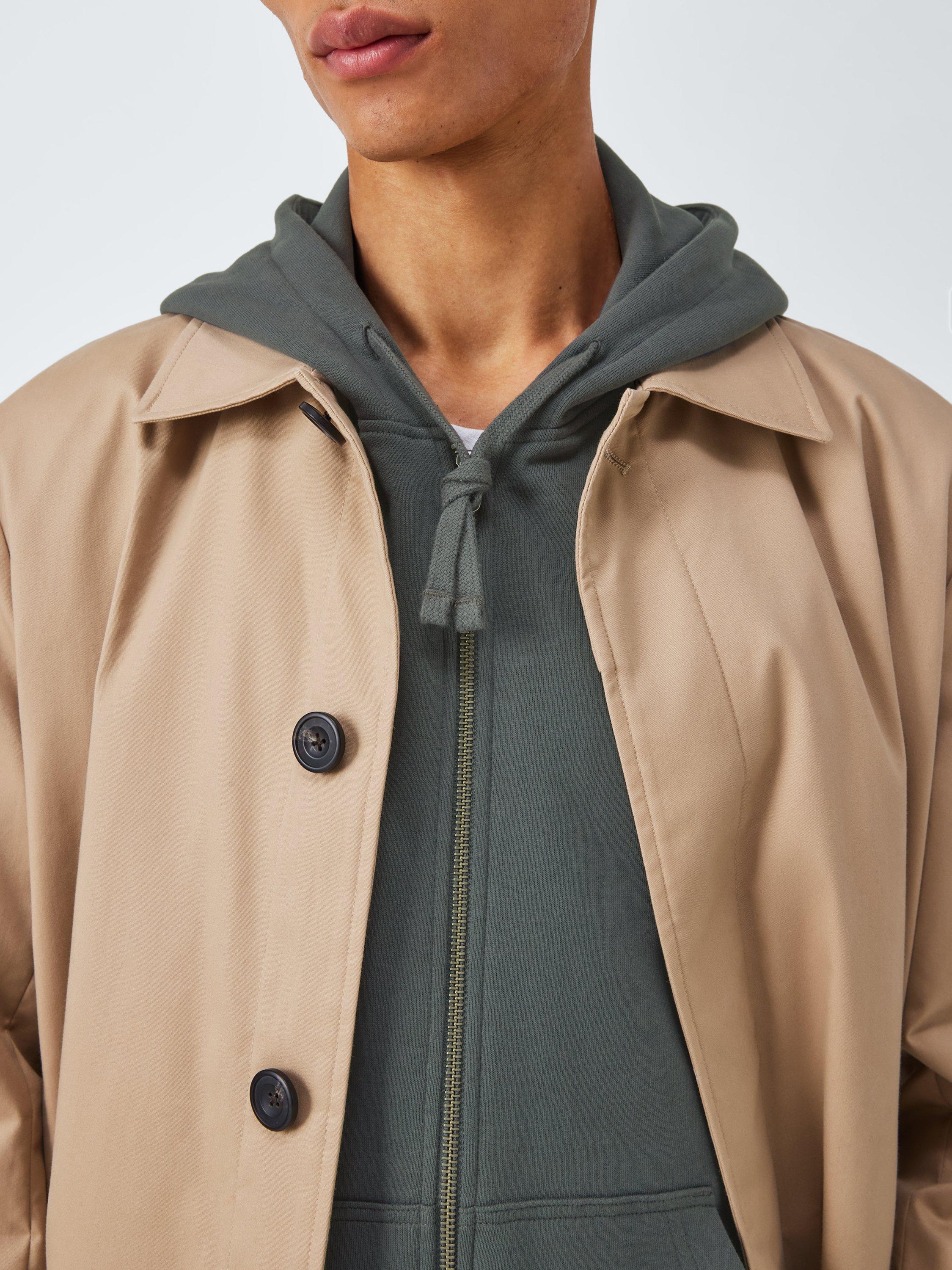 Product image 6 of 6, which shows John Lewis Zip Through Cotton Hoodie, Ebony, S