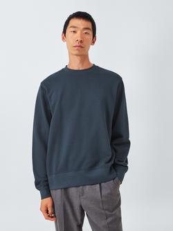 John Lewis Crew Neck Cotton Sweatshirt - view 2, Parisian Night
