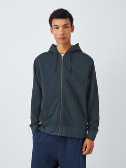 John Lewis Zip Through Cotton Hoodie, Parisian Night