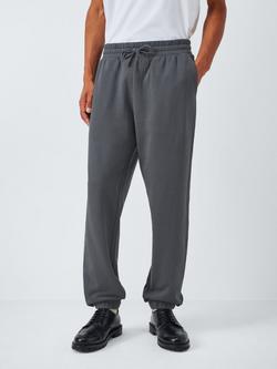 John Lewis Tapered Cuff Cotton Joggers, Ebony