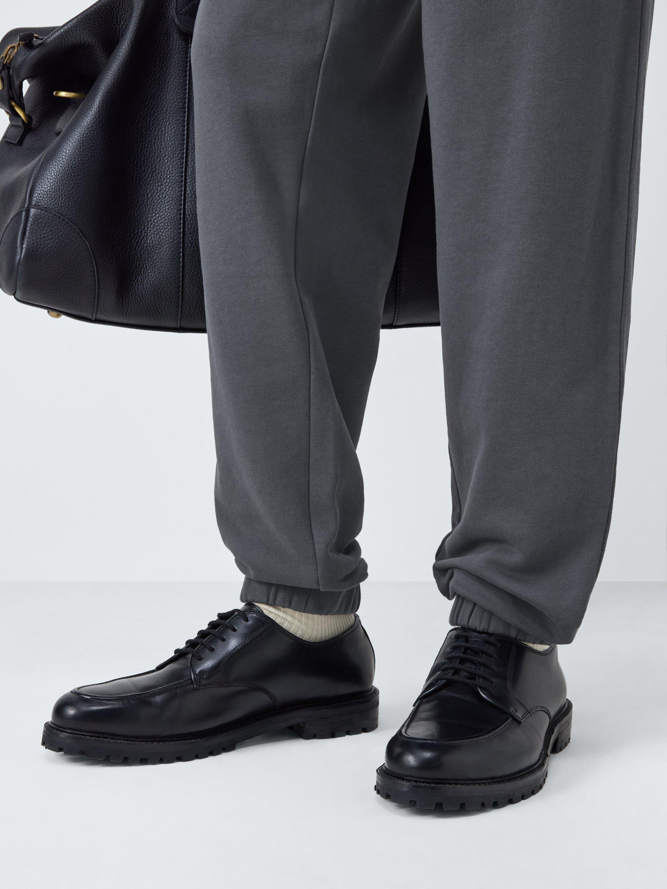 Product image 6 of 6, which shows John Lewis Tapered Cuff Cotton Joggers, Ebony, S