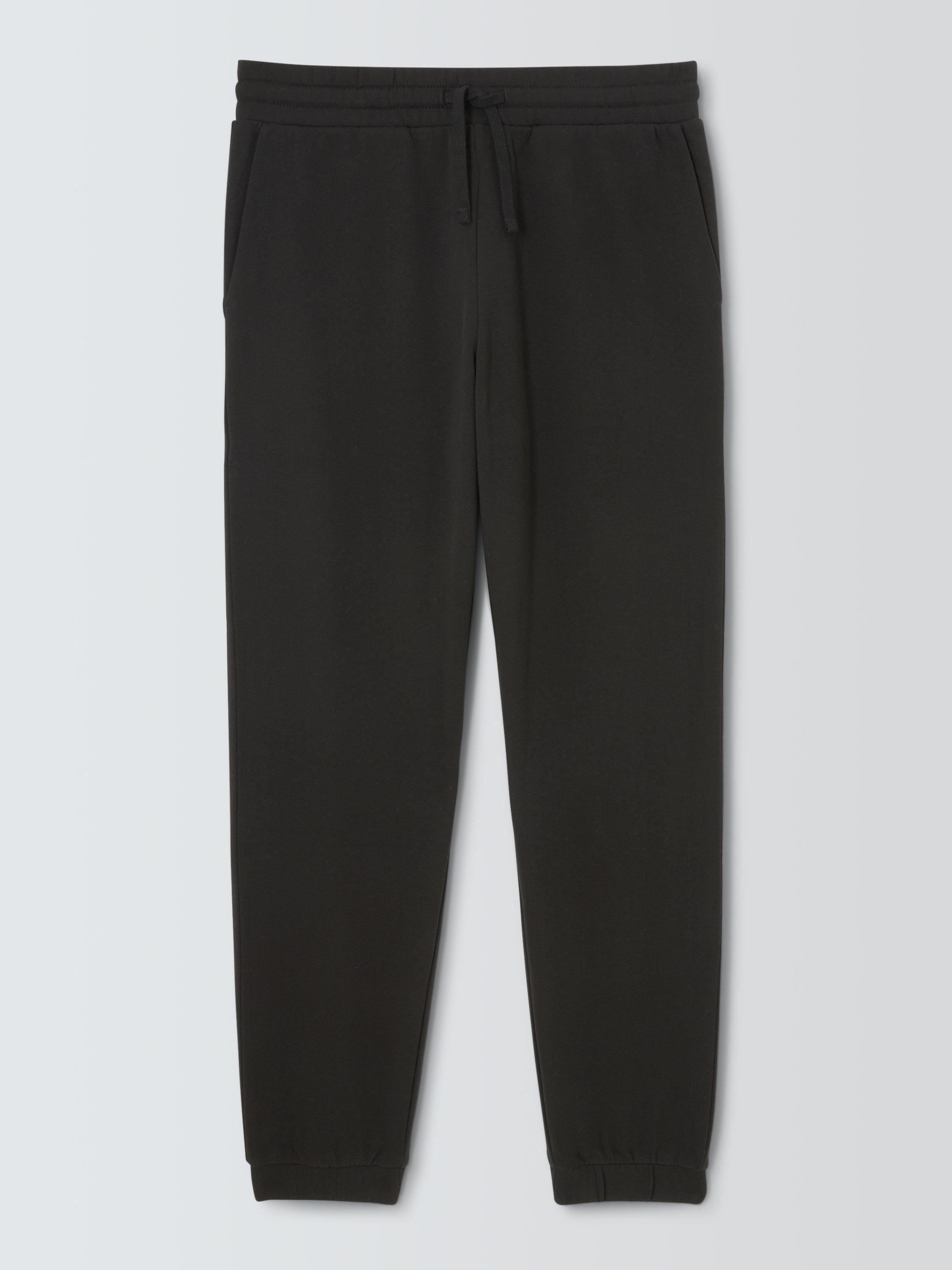 Product image 4 of 6, which shows John Lewis Tapered Cuff Cotton Joggers, Jet Black, S