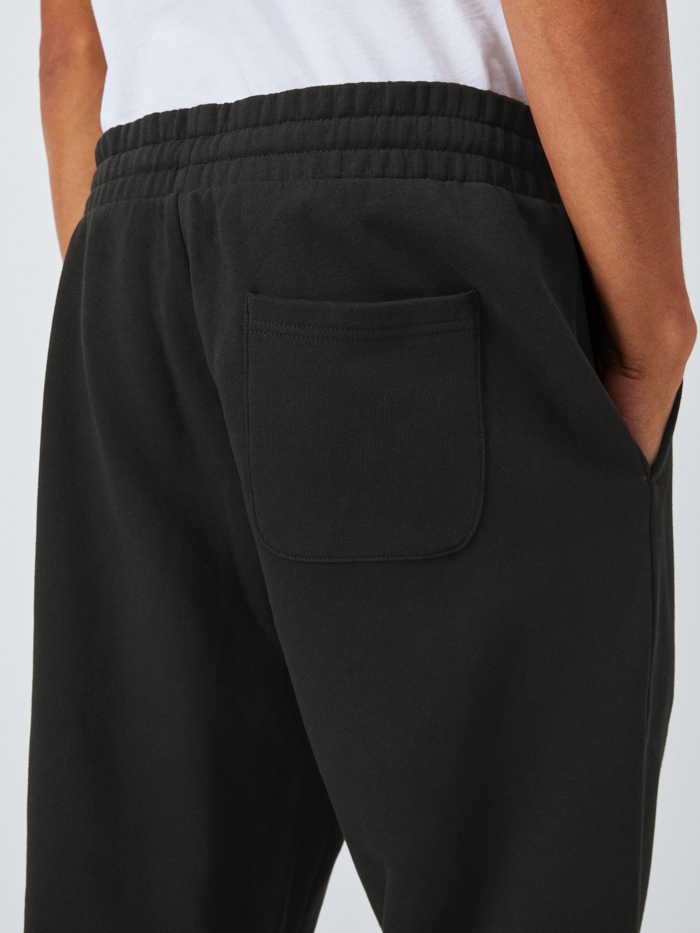 Product image 5 of 6, which shows John Lewis Tapered Cuff Cotton Joggers, Jet Black, S