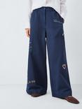 Weekend MaxMara Lotus Slogans Trousers, Blue/Multi