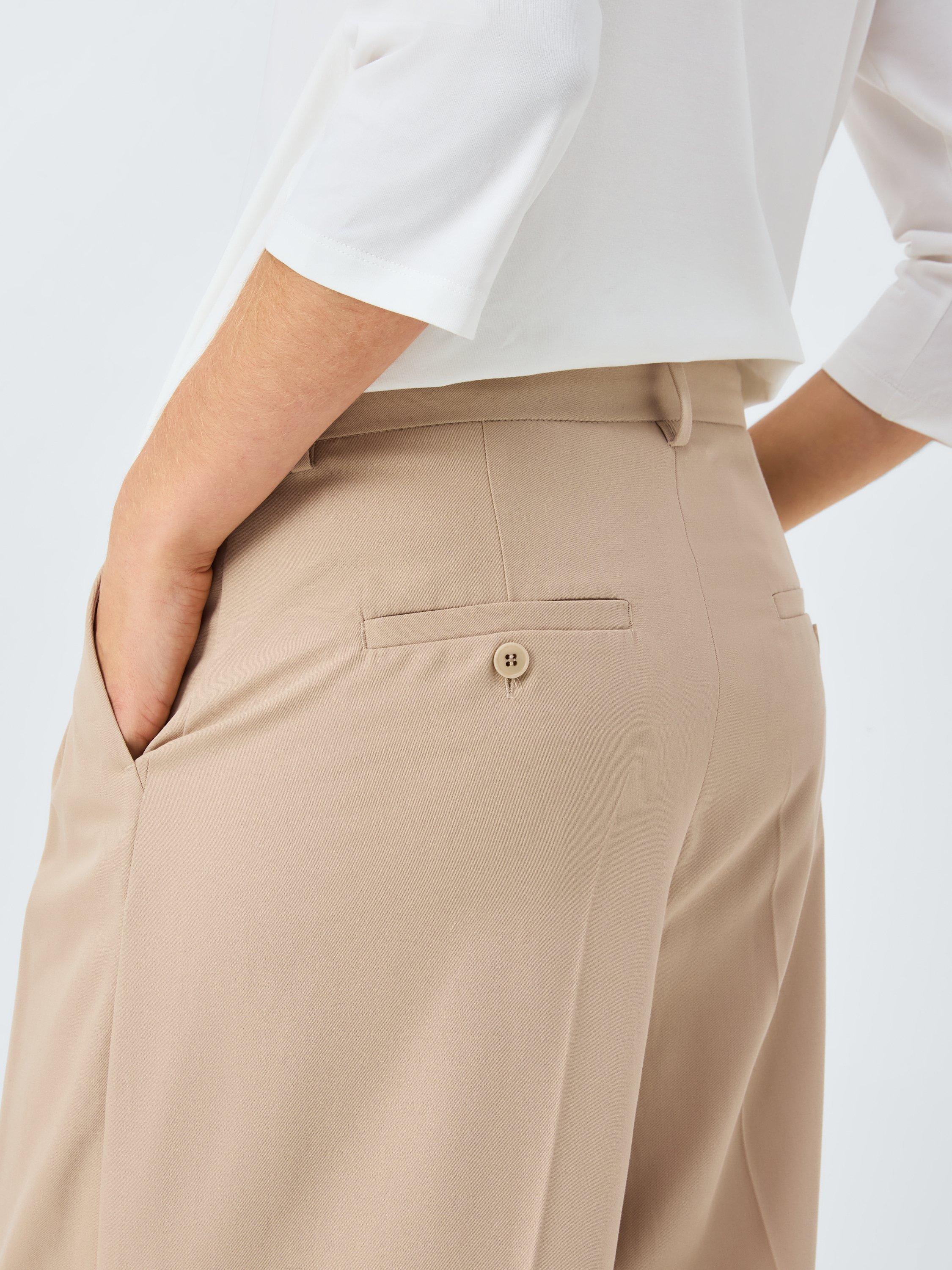 Product image 6 of 6, which shows Weekend MaxMara Vettura Wide Leg Trousers, Beige, 6
