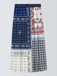 Weekend MaxMara Luna Mixed Print Pleated Skirt, Navy/Multi