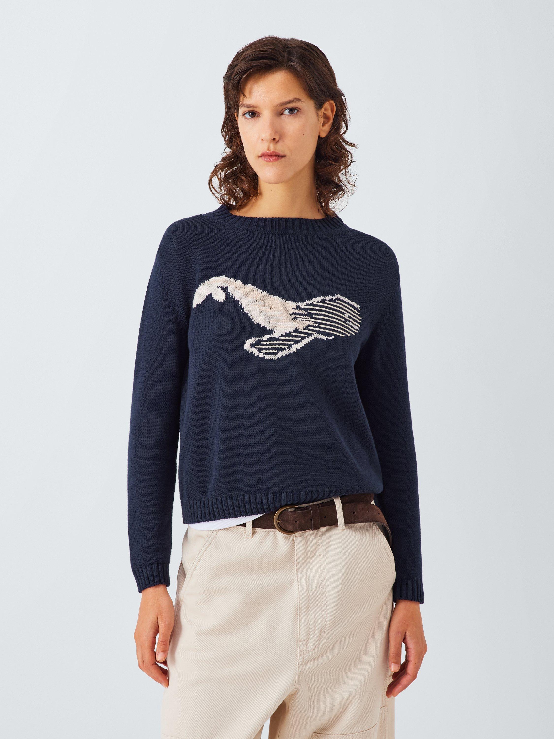 Weekend MaxMara Nespola Whale Jumper, Navy/Beige