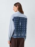 Weekend MaxMara Doria Stripe Paisley Hem Shirt, Blue Multi