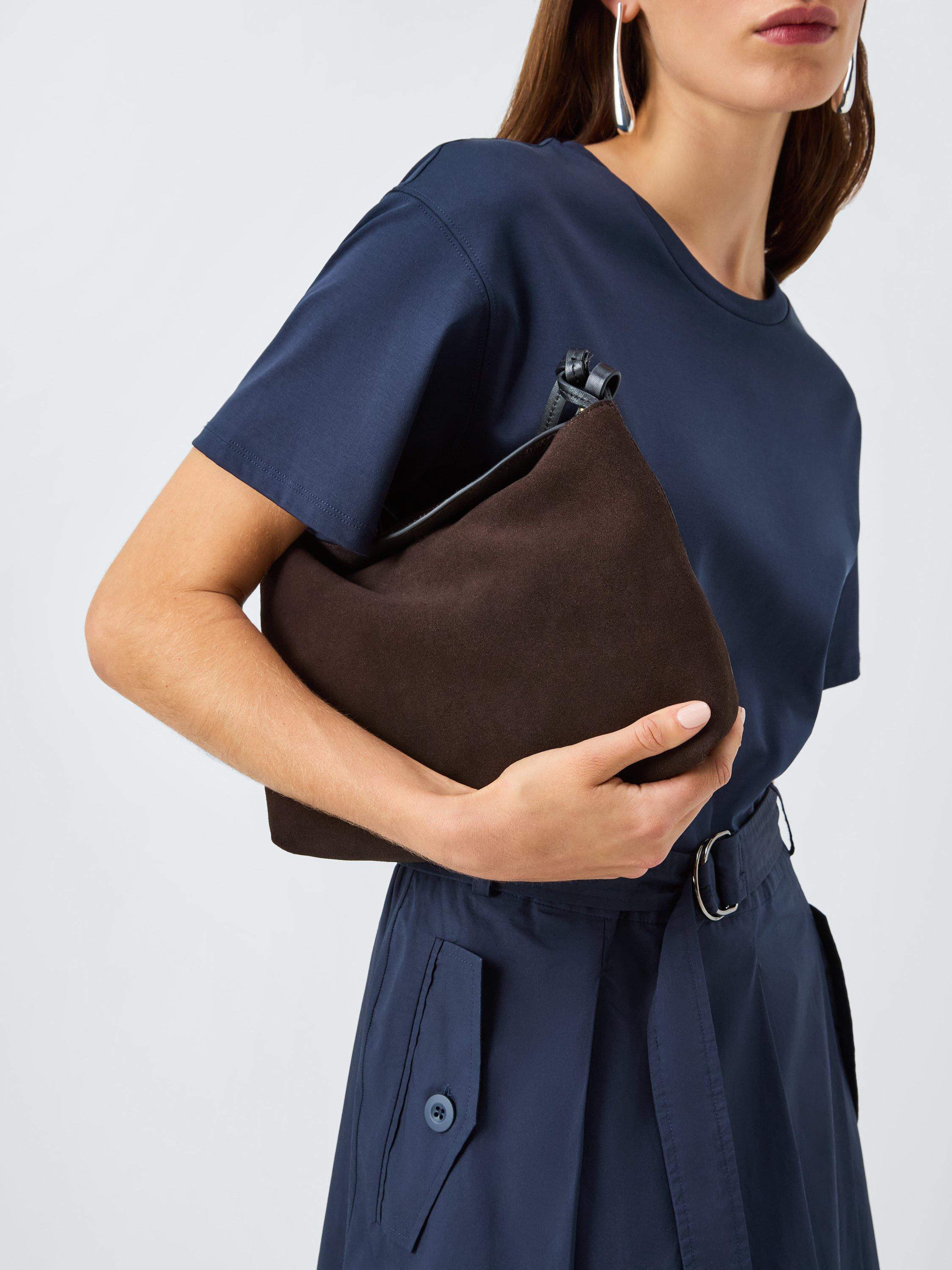Product image 5 of 6, which shows Weekend MaxMara Gommoso Belted Pleat Midi Dress, Navy, S