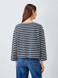 Weekend MaxMara Campale Boxy Fit Striped Cotton T-Shirt, Blue/White