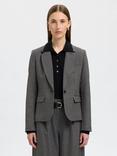 Selected Alma Fitted Blazer, Grey